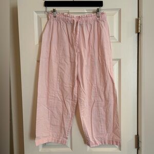 Hatch | Pink Cropped Cotton Pants Lightweight Sz 0/XS